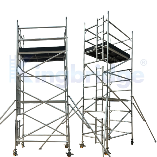 5.0M Double Width Aluminum Scaffold Build in Ladder